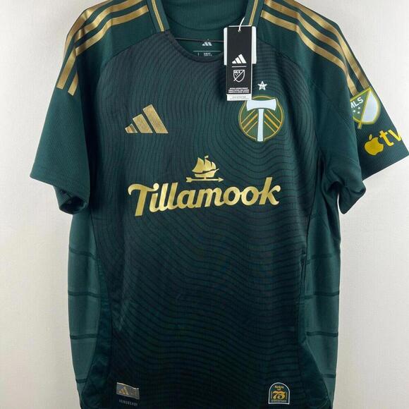 2025 Portland Timbers Chara #21 Authentic Jersey Men's L MLS Adidas Green NWT - Picture 1 of 9